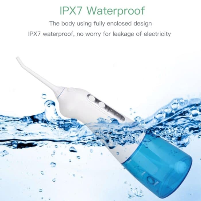 Drahtloser Wasser Flossreiniger tragbar 1400mAh USB-wiederaufladbarer Wasser-Flosser IPX7 wasserdichter Oralwarler, Wassertank-Kapazität: 300ml – Bild 11