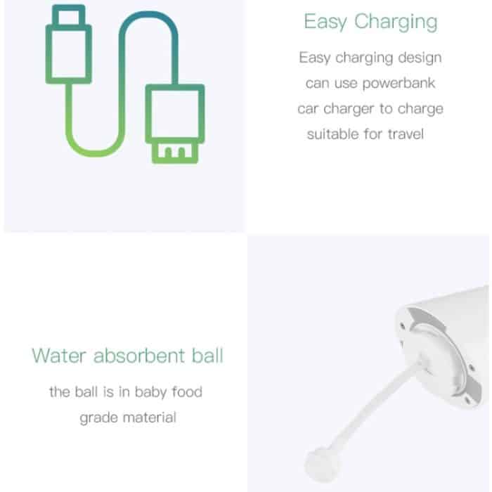 Drahtloser Wasser Flossreiniger tragbar 1400mAh USB-wiederaufladbarer Wasser-Flosser IPX7 wasserdichter Oralwarler, Wassertank-Kapazität: 300ml – Bild 15
