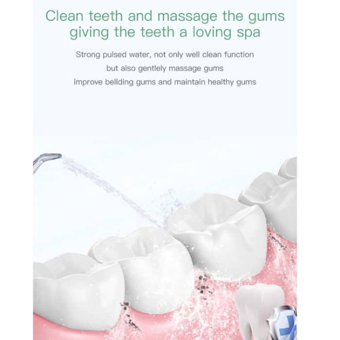 Drahtloser Wasser Flossreiniger tragbar 1400mAh USB-wiederaufladbarer Wasser-Flosser IPX7 wasserdichter Oralwarler, Wassertank-Kapazität: 300ml – Bild 6