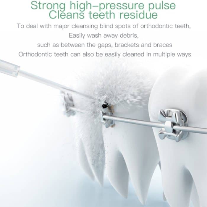 Drahtloser Wasser Flossreiniger tragbar 1400mAh USB-wiederaufladbarer Wasser-Flosser IPX7 wasserdichter Oralwarler, Wassertank-Kapazität: 300ml – Bild 8