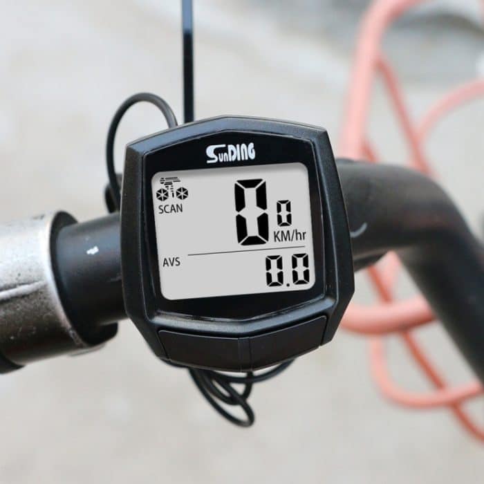 SYA009347.jpg SUNDING SD-581A Fahrrad verkabelten Computer-Geschwindigkeitsmesser-Fahrrad-Fahrrad-Wasserdichtes Messbare Stoppuhr Temperatur – Bild 1