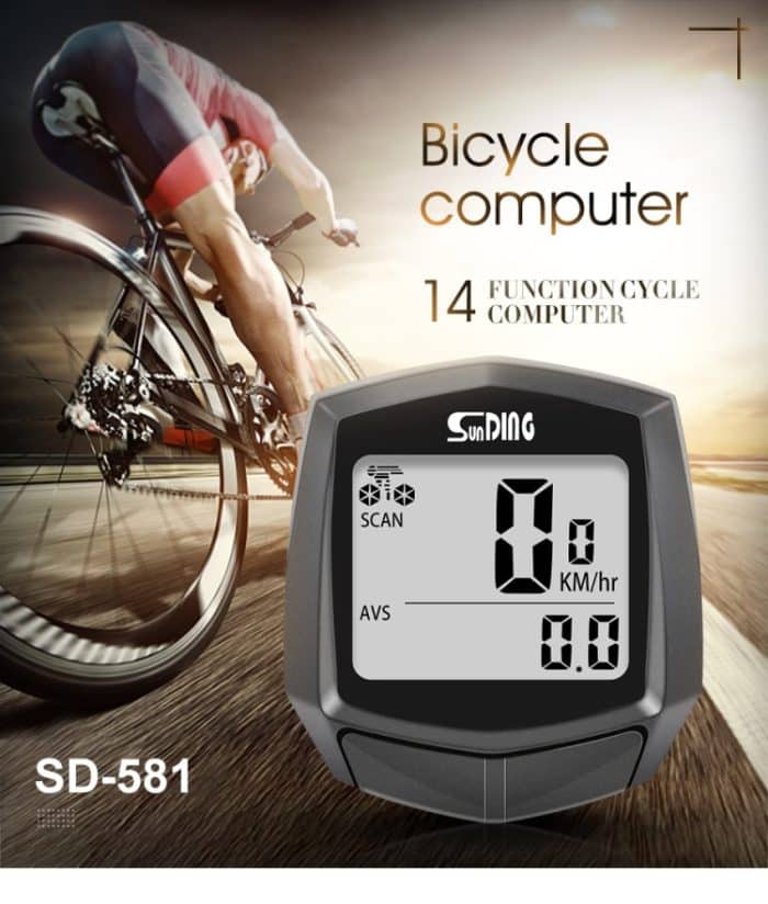 SUNDING SD-581A Fahrrad verkabelten Computer-Geschwindigkeitsmesser-Fahrrad-Fahrrad-Wasserdichtes Messbare Stoppuhr Temperatur – Bild 7