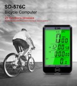 SD-576C Fahrrad LCD Hintergrundbeleuchtung Stoppuhr Fahrrad Tachometer Radfahren Kilometerzähler Stoppuhr, SD-576C (Blue), SD-576C (Yellow), SD-576C (Black) – Bild 5