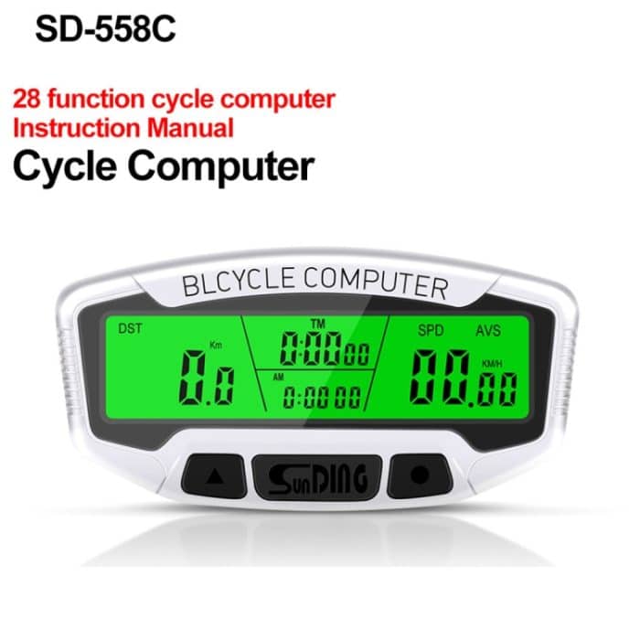 SUNDING SD-558C Fahrradcomputer Drahtlose digitale LCD-Hintergrundbeleuchtung Straßen-Tachometer Stoppuhr-Tachometer – Bild 7
