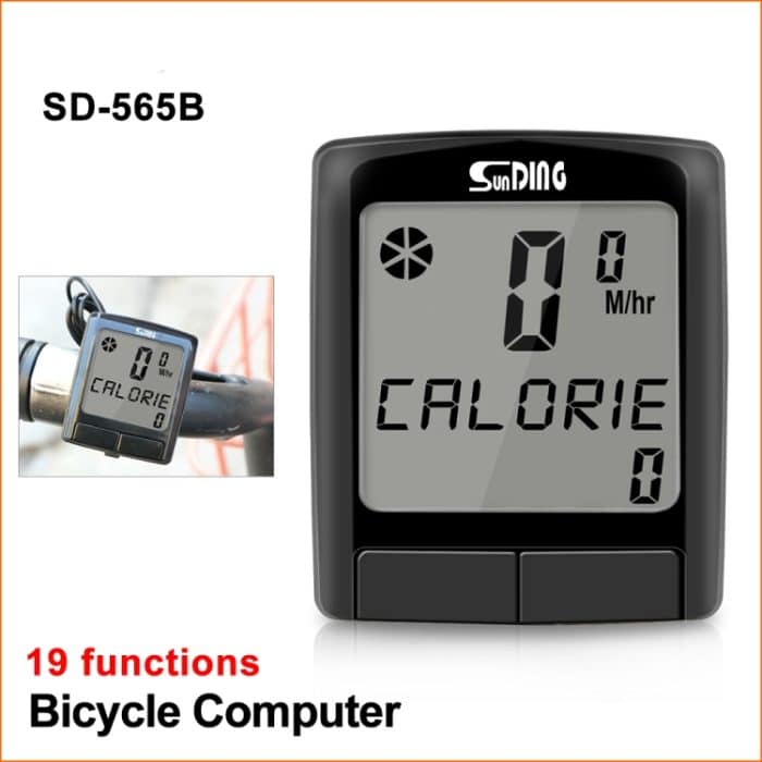 SUNDING SD-565B Kabelgebundenes wasserdichtes Fahrrad Computer Fahrrad Tachometer MTB Radfahren LCD Digitalanzeige Kilometerzähler Stoppuhr – Bild 2