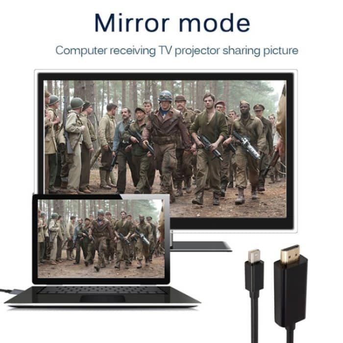 1080P HD DisplayPort DP zu HDMI Adapterkabel Kabel 1,8 m Display Port zu HDMI Kabel 1080P Videoanschluss für PC Notebook, Mini DP to HDMI – Bild 5