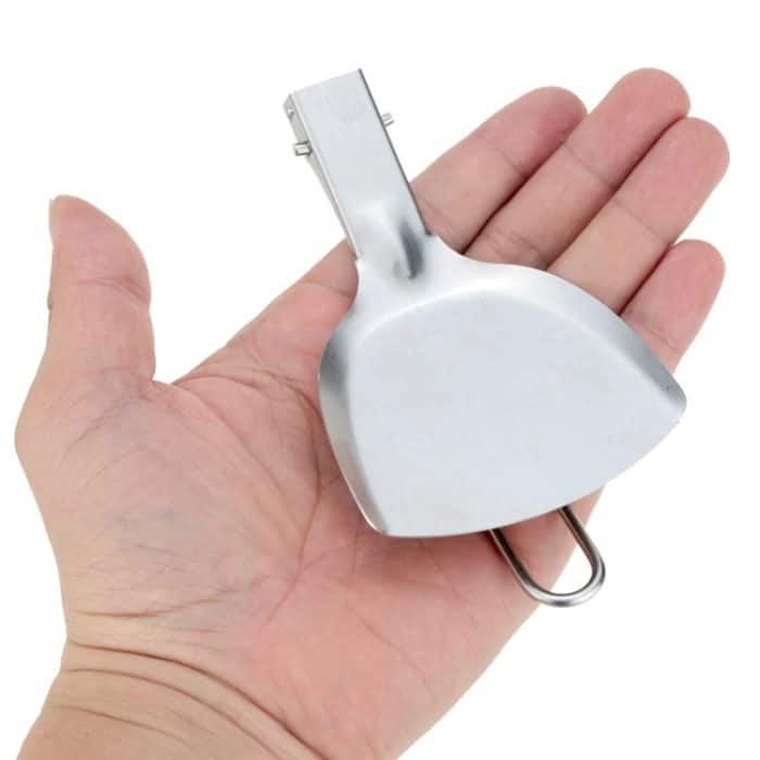 TBD01001390.jpg Outdoor Edelstahl Kochschaufeln Picknick Kochgeschirr Klappspatel Kochgeschirr Teile Wandern Camping Geschirr – Bild 1