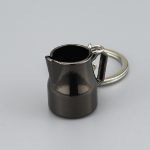Kreativer Kaffeegerät-Schlüsselanhänger, 3D-Mini-Kaffeekannen-Anhänger aus Metall, Powder Hammer Nickel, Powder Hammer Black, Coffee Pot Black, Coffee Colander Nickel – Bild 2
