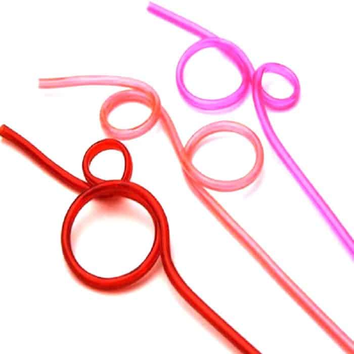 10 PCS Creative Plastic Curved Straws, zufällige Lieferung im Farbstil – Bild 2