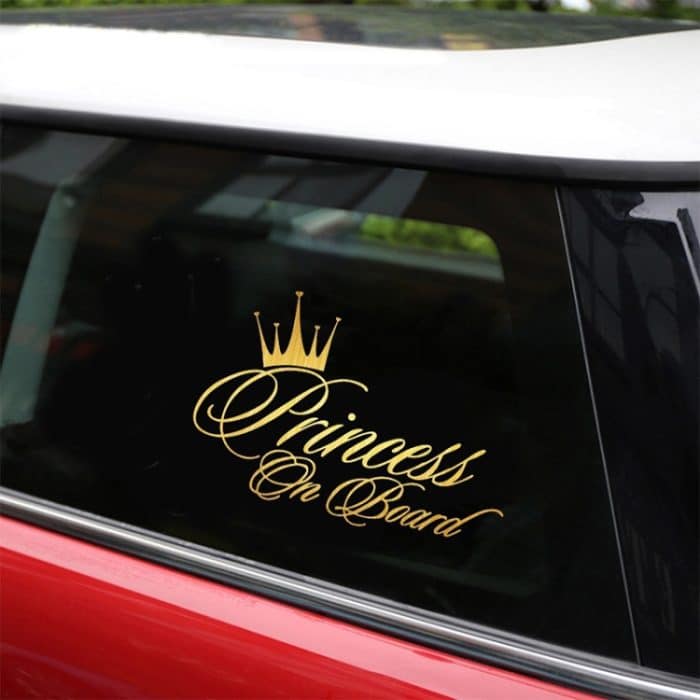 Autoaufkleber mit Prinzessin-Baby-Muster, reflektierender Laser-Vinyl-Autoaufkleber, Größe: 16,5 x 10,9 cm – Bild 4