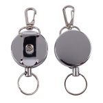 Resilience Stahldrahtseil Elastic Sporty Retractable Anti Lost Keychain