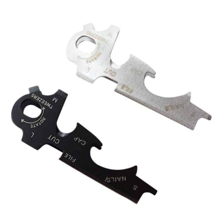 8 in 1 Multitools EDC Edelstahl Schlüsselanhänger Outdoor Survival Gear Gadget, 8 in 1 (Black), 8 in 1 (Silver) – Bild 6