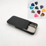 2 PCS Slide Sliding Iron Box Gitarrenplektren Musikausrüstung Zubehör Aufbewahrungsbox, 2 PCS Guitar Picks
