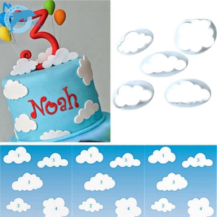 TBD01086337.jpg 10 PCS Kuchenform Cloud Fondant Kuchen Dekoration Drucken Stanzen – Bild 1