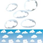 10 PCS Kuchenform Cloud Fondant Kuchen Dekoration Drucken Stanzen – Bild 2