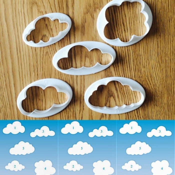 10 PCS Kuchenform Cloud Fondant Kuchen Dekoration Drucken Stanzen – Bild 5