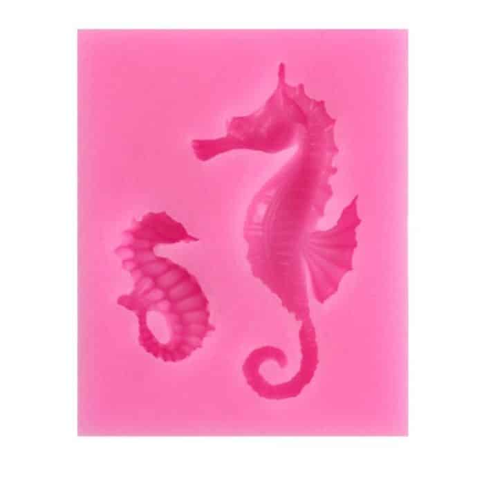 TBD0108694501A.jpg 2 Stück Hippocampus DIY Modellierform Fondant Silikon Kuchen Schokoladenform Backwerkzeug, Hippocampus Shape(Pink), Hippocampus Shape(Gray) – Bild 1