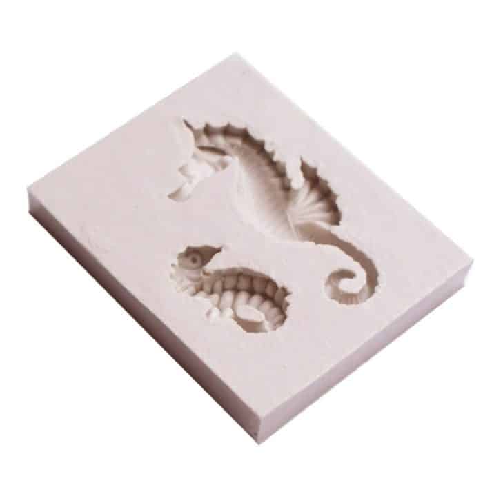 2 Stück Hippocampus DIY Modellierform Fondant Silikon Kuchen Schokoladenform Backwerkzeug, Hippocampus Shape(Pink), Hippocampus Shape(Gray) – Bild 3