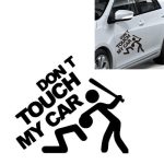10 Stück „Don't Touch My Car“-Muster, Autoaufkleber, Fensteraufkleber, Größe: 22 x 19 cm, 22x19cm Black, 22x19cm White