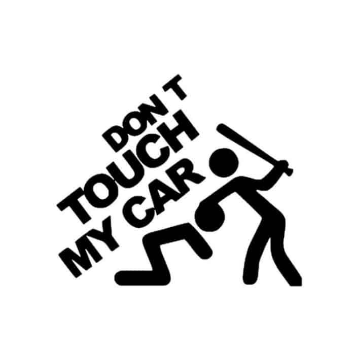 10 Stück „Don't Touch My Car“-Muster, Autoaufkleber, Fensteraufkleber, Größe: 22 x 19 cm, 22x19cm Black, 22x19cm White – Bild 5