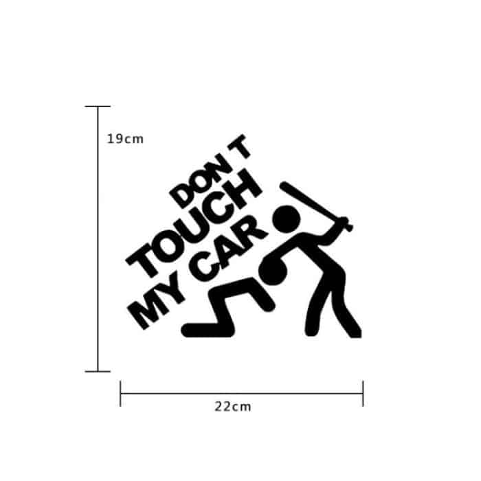 10 Stück „Don't Touch My Car“-Muster, Autoaufkleber, Fensteraufkleber, Größe: 22 x 19 cm, 22x19cm Black, 22x19cm White – Bild 2