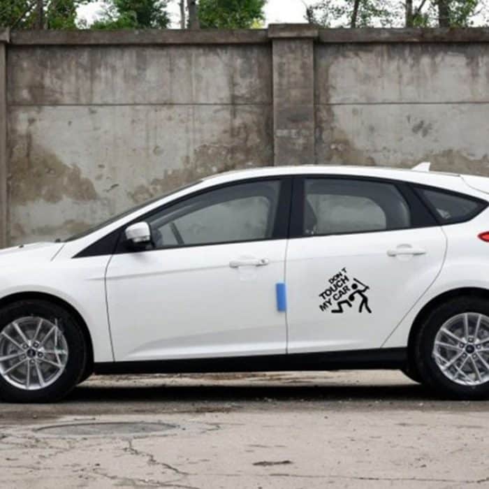 10 Stück „Don't Touch My Car“-Muster, Autoaufkleber, Fensteraufkleber, Größe: 22 x 19 cm, 22x19cm Black, 22x19cm White – Bild 3