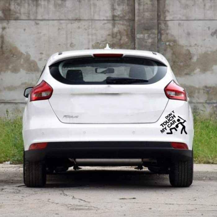 10 Stück „Don't Touch My Car“-Muster, Autoaufkleber, Fensteraufkleber, Größe: 22 x 19 cm, 22x19cm Black, 22x19cm White – Bild 4