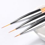 3 STÜCKE Professionelle Nagelgriff Liner Pinsel Hand Draw Kit Tipps Zeichnen Linie Malwerkzeuge Maniküre Nail Art Dekoration – Bild 2