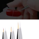 3 STÜCKE Professionelle Nagelgriff Liner Pinsel Hand Draw Kit Tipps Zeichnen Linie Malwerkzeuge Maniküre Nail Art Dekoration – Bild 4