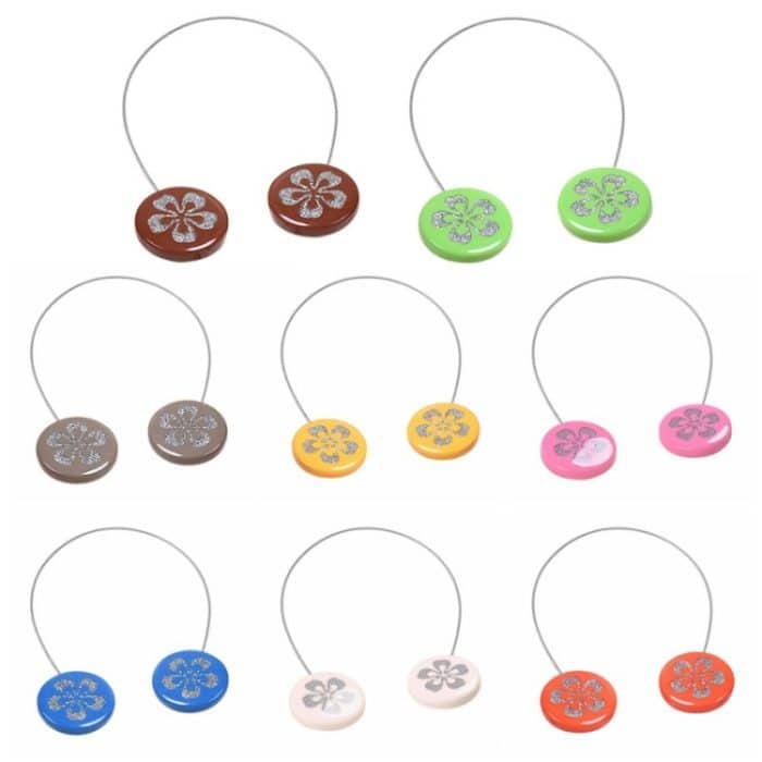 2 Stück einfache, moderne Magnetdraht-Vorhangschnalle, magnetisch, kostenlose Installation, Vorhanggurt, Krawattendraht, Vorhanghaken – Bild 3