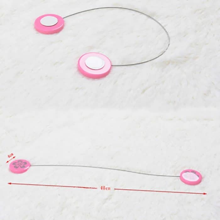 2 Stück einfache, moderne Magnetdraht-Vorhangschnalle, magnetisch, kostenlose Installation, Vorhanggurt, Krawattendraht, Vorhanghaken – Bild 7