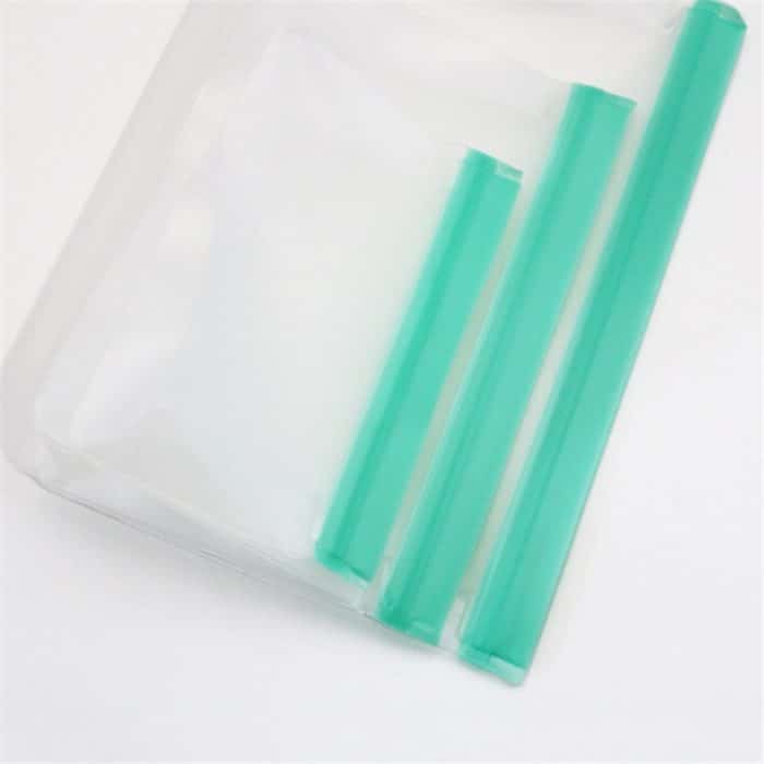 2 Sätze PEVA-Lebensmittelbeutel Wiederverwendung Dreidimensional verdickte Lagerung Versiegelte Frischhaltebeutel, zufällige Farbabgabe – Bild 7