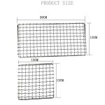 Outdoor Camping Pot Rack Square 304 Edelstahl Barbecue Mesh Einfache Holz Kaminofen Barbecue Grill – Bild 7
