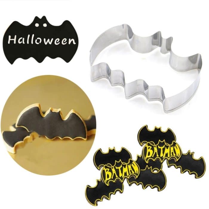 2 PCS Edelstahl Ausstecher Fledermaus Modellierform Halloween Schneidform DIY Tool – Bild 5