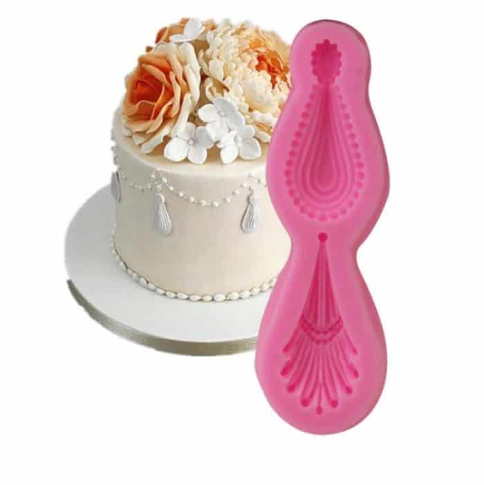 2 Stück Edelstein-Anhänger-Silikonform für Fondant, Schokolade, DIY, Backen, Kuchen, Dekorieren, Kantenwerkzeug, Gemstone Pendant Shape – Bild 4