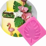 2 Stück DIY Baumblatt-Fondantform, Schokoladen-Kuchendekorationsform, Tree Leaf Shape(Pink), Tree Leaf Shape(Gray)