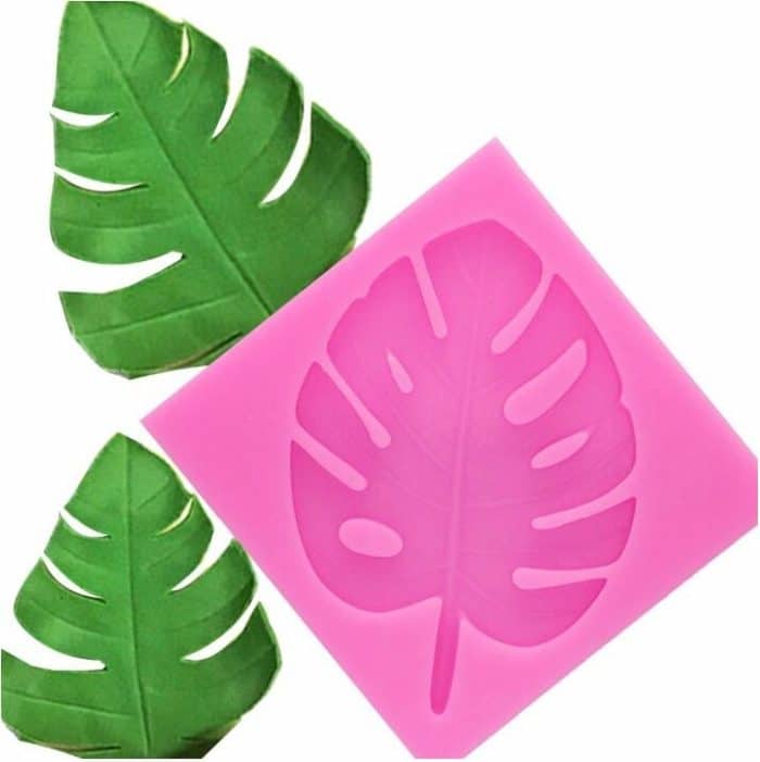 2 Stück DIY Baumblatt-Fondantform, Schokoladen-Kuchendekorationsform, Tree Leaf Shape(Pink), Tree Leaf Shape(Gray) – Bild 5