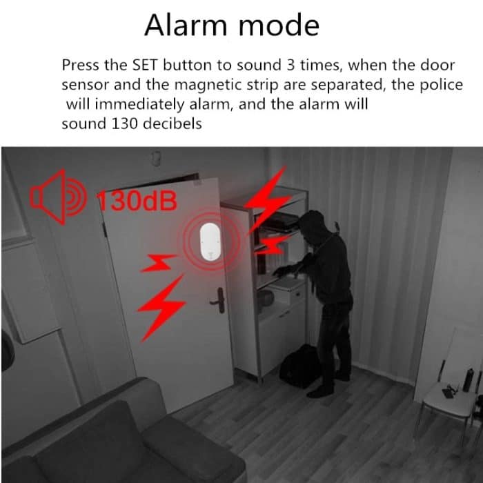 MC-03 130dB Multifunktionaler Diebstahlschutzalarm für Türen und Fenster mit 5 Modi – Bild 11