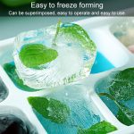 5 Stück 14-Gitter-Silikon-Eisgitter für den Haushalt, quadratische Eisgitter-Silikonform mit Deckel, 14 Grid(Green), 14 Grid(Blue), 14 Grid(Pink), 14 Grid(Yellow) – Bild 4