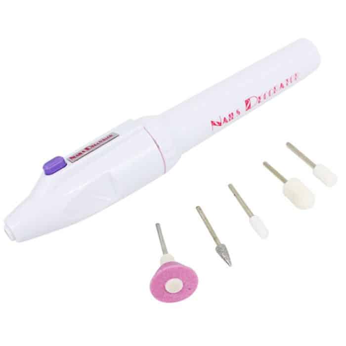 Elektrische Nagelfeile Drill Kit Tipps Maniküre Zehennagel Pediküre Salon Stiftform Maniküre Kit Nagelbohrer Puffer Pediküre Werkzeug mit 5 Bits – Bild 2
