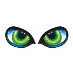 5 Paare D 601 3D Stereo Reflektierende Katzenaugen Autoaufkleber Klebstoff Kreativer Rückspiegel Aufkleber, Größe: 12x7,5 cm – Bild 2