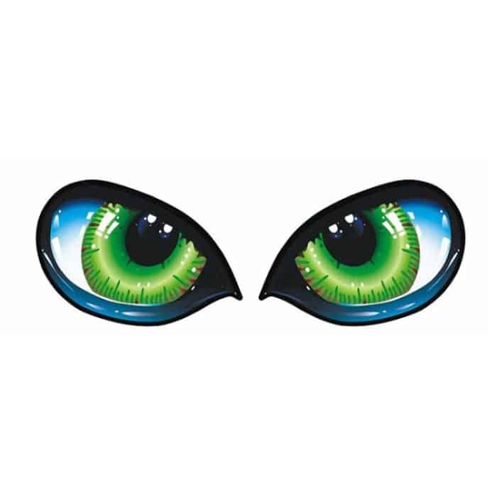 5 Paare D 601 3D Stereo Reflektierende Katzenaugen Autoaufkleber Klebstoff Kreativer Rückspiegel Aufkleber, Größe: 12x7,5 cm – Bild 2