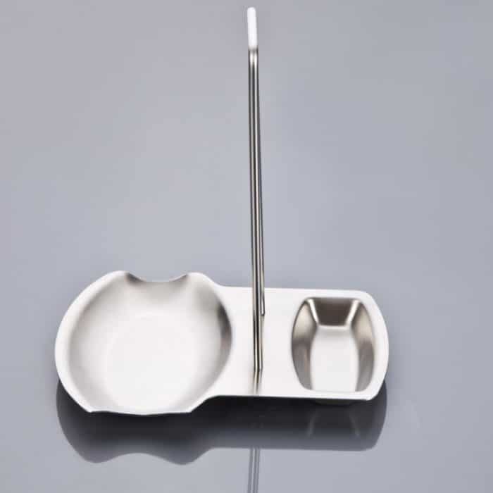 Edelstahl Pan Pot Rack Abdeckung Deckel Rest Stand Löffelhalter Home Küche Zubehör – Bild 2