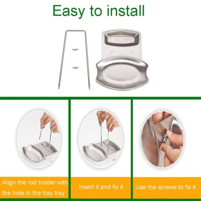 Edelstahl Pan Pot Rack Abdeckung Deckel Rest Stand Löffelhalter Home Küche Zubehör – Bild 6