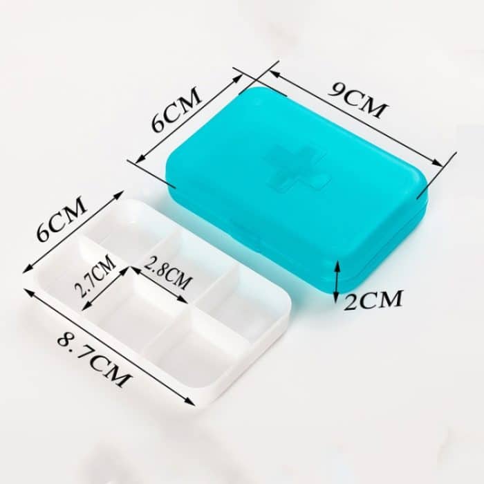 2 PCS Mini 6 Slots Tragbarer Vitamin-Medizin-Organizer – Bild 5