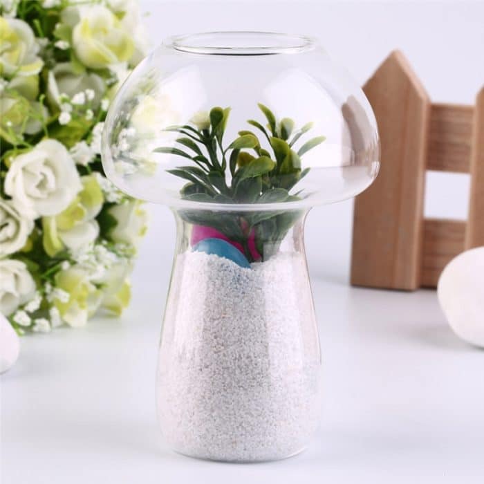 Pilzförmige Glasvase Terrarium Flaschenbehälter Blume Home Tischdekoration – Bild 4