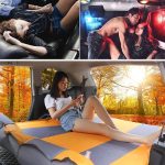 Aufblasbares automatisches SUV-Auto-aufblasbares Bett-Reise-Auto-im Freienluftmatratzen-Bett-Auto-Auto-Quellen-Bett-Reisebett, Orange, Blue – Bild 3