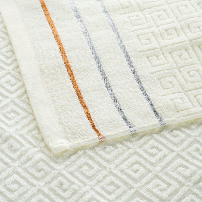 3-teiliges Handtuch-Badeset aus karierter Baumwolle – Bild 6