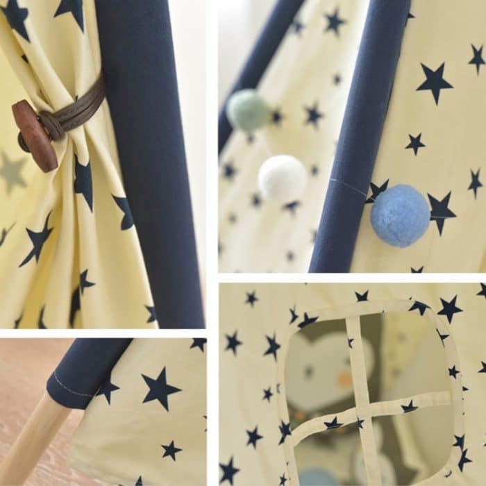 Kinder spielen Stoffzelt Spielhaus Spielzeughaus – Bild 5