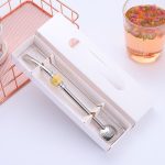 Waschbares Edelstahl-Strohlöffel-Filter-Slip-Teegeschirr